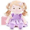 LeyaDoll Morbida bambola per bambini (16''), la mia prima bambola di pezza, regalo di compleanno per una bambina di 1 anno, regalo di peluche per neonati e bambini piccoli, faccia da tootsie - stella bianca vi