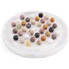 Radicaln Gioco del Solitario in Marmo 25,4 cm Bianco, tavoliere artigianale con biglie, rompicapo classico in marmo, decorazione moderna per la casa, ideale gioco di logica per adulti
