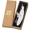MUNSKT Segnalibro a molla in metallo con ciondolo a forma di farfalla, regalo di Natale per donne, mamma, fidanzata, sorella, segnalibri di lettura accessori esoterici sostenibili (argento)