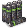 Venom Batterie ricaricabili AA - 2100mAh 1.2V NiMH - Alta capacità (confezione da 8), nero
