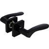 Amig - Set di maniglie per porte | Mod. BOLONIA | 122 x 48 mm | Con bocallave | Design elegante e semplice | Impugnatura ergonomica | Zama nero opaco