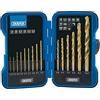 Draper 18549 - Set 15 punte da trapano HSS rivestite in nitruro di titanio