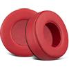 SOULWIT Cuscinetti Auricolari Di Ricambio per Skullcandy Hesh & Hesh 2 Wireless Cuffia con Morbida Pelle Proteina, Spessore Aggiunto (Rosso)