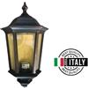 Moretti Luce S.n.c. Applique da Parete Mezza Lanterna Nero-ramato da Esterno 1xe27 Serie rio Moretti