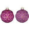Inge's Christmas Pallina di Natale in Vetro Viola Malva Opaco o Lucido 8cm Prezzo cad una