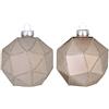 Inge's Christmas Pallina di Natale in Vetro Alabastro con Angoli Geometrici Op/luc 7,5cm cad uno