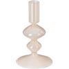 Inge's Christmas Porta Candela in Vetro Crema 15.5 cm