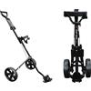 MASTERS GOLF 3 SERIES 2-WHELL PULL TROLLEY BLACK Richiudibile Nero