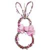 CYIOU Ghirlanda Pasquale LED Vimini Corona Pasquale a Forma di Coniglio Ghirlanda di Coniglio in Rattan con Fiocco Intrecciato Illuminata LED Pasqua Ghirlanda Coniglio Porta DIY Addobbi Festa