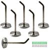 Flomore Ganci in acciaio inox per ganci appendiabiti per utensili da cucina per cucina Appendini per ganci appendiabiti da parete confezione da 6 (viti incluse)