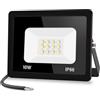 Jefedana Faretto led 10W 6000K Bianco Freddo Fari LED Esterno 1000LM Faretto led da Esterno IP66 Impermeabile Super Luminosa Faro led Luce di Sicurezza Lampada per Giardino, Cortile, Garage, Corridoio