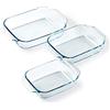 PYREX Set 3 pirofile da forno - PYREX - Vetro - Rettangolari - Irresistibili - 20-25-28 cm