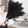 Duscdesp Erba della pampa artificiale, 110 cm, 6 pezzi, soffici, finta pampa, per vasi da pavimento, matrimoni, soggiorno, camera da letto, casa, decorazione bohémien (nero)