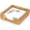 IGNPION Portatovaglioli in rattan, vassoio porta tovaglioli in tessuto, dispenser di carta velina, decorazione da tavolo, vassoio per cucina, sala da pranzo, bar, feste, moderno portatovaglioli per