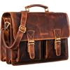 STILORD Jeffrey Cartella Pelle Vera - Borsa Ventiquattrore Vintage - Borsa Porta Pc Portadocumenti Uomo & Donna - Borsa Tracolla per PC 15,6 Pollici con Attacco Trolley Colore:kara - cognac