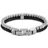 Fossil Bracciale Da Uomo, in acciaio inox color argento JF04855040, Eine Grösse, Acciaio inossidabile, Nessuna pietra preziosa, Argento Ardesia