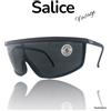 SALICE occhiali da sole BLACK/RED FILTERING ANTICHOC GREY LENS VINTAGE 80s Italy