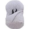 JYOKO KIDS Copertina + Sacco universali per Ovetto, navicella o lettino, seggiolino auto compatibile con Römer, per passeggino bebè neneonato fino a 14 mesi (White Star, Cotone)