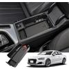 BIXUAN Compatibile con Au *di A4 B9 / A5 F5 2017-2024 console centrale, vano portaoggetti A4 A5 accessori, organizer per braccioli, vassoio portaoggetti, vano portaoggetti