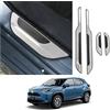 CDEFG [4 pezzi] CDEFG Compatibile con Toyota Yaris/Yaris Cross/Corolla Cross 2021-2024 2025 battitacco per davanzale della Porta Auto Interni protezione per paraurti in acciaio inox Accessori