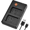 DSTE DE-A83 DE-A83BA DE-A84 Dual Caricatore Compatibile per DMW-BMB9E DMW-BMB9 Batteria