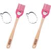 Zenker Set 2 Pezzi Spatola e Pennello da Cucina Natalizi con Tagliabiscotti, Utensili in Silicone con Stampi in Acciaio Inossidabile, Spatola Renna e Pennello Babbo Natale, Accessori pasticceria