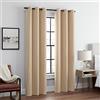 Eclipse Andover - Tende oscuranti termiche a tripla trama per camera da letto (2 pannelli), 106,7 x 160 cm, colore: Beige
