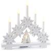 Heitmann Deco 91390, Arco luminoso a LED, con candele, naturale/legno bianco, dimensioni: 38 x 30 cm