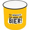 GRUSS & CO Candela in tazza con motivo Birra, in porcellana, altezza 8,8 cm, diametro 8,4 cm, articolo decorativo, 74773