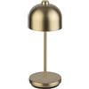APS 17050 JOSEF Mini Lampada da tavolo wireless USB-C, temperatura del colore e luminosità regolabili, protezione dagli spruzzi d'acqua IP 54, con docking station e telecomando, champag