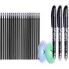 MROOFUL 25 pz/set penna Gel cancellabile nero ricariche asta 0,5 mm manico lavabile penna cancellabile magica per penna scuola strumenti di scrittura Kawaii cancelleria