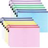 WISYOK Sacchetto di Zip A4, 12 Pezzi, 6 Colori, 33×23 cm, Impermeabile