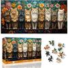 Ginfonr Puzzle Da 1000 Pezzi, CAT'S VISIT - Puzzle per Adulti Rompicapo Impegnativo, Animale Giochi Di Puzzle per Tutta La Famiglia, Un Regalo Festivo per Gli Amici in Una Bella Confezione