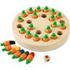 EACHHAHA Montessori, giocattolo a scacchi in legno, gioco di memoria, migliora la memoria e la percezione del colore, regali di compleanno per ragazze e ragazzi (carota)