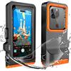 Transy Custodia universale impermeabile con touch screen subacqueo per snorkeling, IP68 professionale subacquea [15 m] custodia per iPhone 15 14 13 12 11 Pro Max Plus XS XR (nero, 4a generazione)