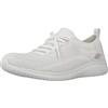 Skechers Ultra Flex Salutations Sneakers da Donna, Bianco Argento, 38