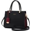 Cnoles Borsa a tracolla media in pelle bovina con manico da donna, nero-c987, 28 * 11.7 * 21cm