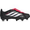 adidas Unisex - Bambini Predator League Fold-Over Tongue Soft Ground Football Boots Kids, Core Black/Grey Four/Lucid Red, 31 1/2 EU