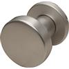 Alpertec alluminio - Pomello fermamente su rosetta anodizzato pulsante set maniglia porta guarnizioni, diametro 50 mm, colore argento, 40112330 K1