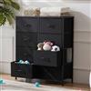 DUMOS Cassettiera camera da letto con 8 cassetti in tessuto, organizer alto per vestiti, armadietto, cameretta dei bambini, torre con armadio, struttura in metallo, pannello in legno, mobili leggeri