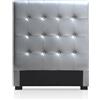 Menzzo Contemporain Luxor - Testiera da Letto in Legno, 8 x 100 x 122 cm, Legno, Argento, L90 x P8 x H122 cm