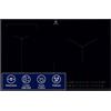 Electrolux Serie 600 Piano Cottura a Induzione 4 Fuochi da Incasso, LIL83443 Bridge 80 cm, Tecnologia Hob2Hood® e Zone Cottura Flessibili, 780x520 mm, Nero