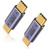 Duttek Adattatore USB C maschio a maschio 40 Gpbs, adattatore USB tipo C supporta 8k a 60 Hz e ricarica rapida da 100 W, adattatore da tipo C a tipo C maschio compatibile con Thunderbolt 3/4,