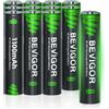 BEVIGOR 12 Batterie Ricaricabili AAA 1100mAh 1.2V, Batterie NiMH AAA Ad Alta Capacità, Precariate