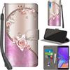 PHINIENLAND Cover per Samsung Galaxy A7 2018 Case PU Pelle Custodia [Kickstand] [Chiusura magnetica] [Slot per Schede], Portafoglio Flip Custodia per Samsung A7 2018,Rosa