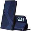 ZONNAVI Cover per Oppo Reno 6 5G, Flip Custodia Pelle PU con [Slot Cart] [Supporto Stand] [Magnetica], Cover a Libro Portafoglio per Oppo Reno 6 5G (Blu)