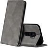 ZONNAVI Cover per Samsung Galaxy S9 Plus, Flip Custodia Pelle PU con [Slot Cart] [Supporto Stand] [Magnetica], Cover a Libro Portafoglio per Samsung Galaxy S9 Plus (Grigio)
