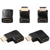KUOQIY 5 Pezzi Adattatore HDMI da Angolo, 90 Gradi e 270 Gradi Angolo Retto, 90 Gradi Sinistra e Retto Angolo Adattatore HDMI, Adattatore HDMI Femmina a HDMI Femmina