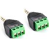 POPPSTAR Connettore jack audio (adattatore spina 3,5 mm maschio a terminal block 3-pin), 2 pezzi