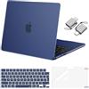 MOSISO Custodia Compatibile con MacBook Air 13 Cover M5 M4 M3 M2 2026-2022 A3449 A3240 A3113 A2681,Case per MacBook Air 13,6'' display Liquid Retina&Copritastiera&Pellicola&Tipo C, Blu Foschia